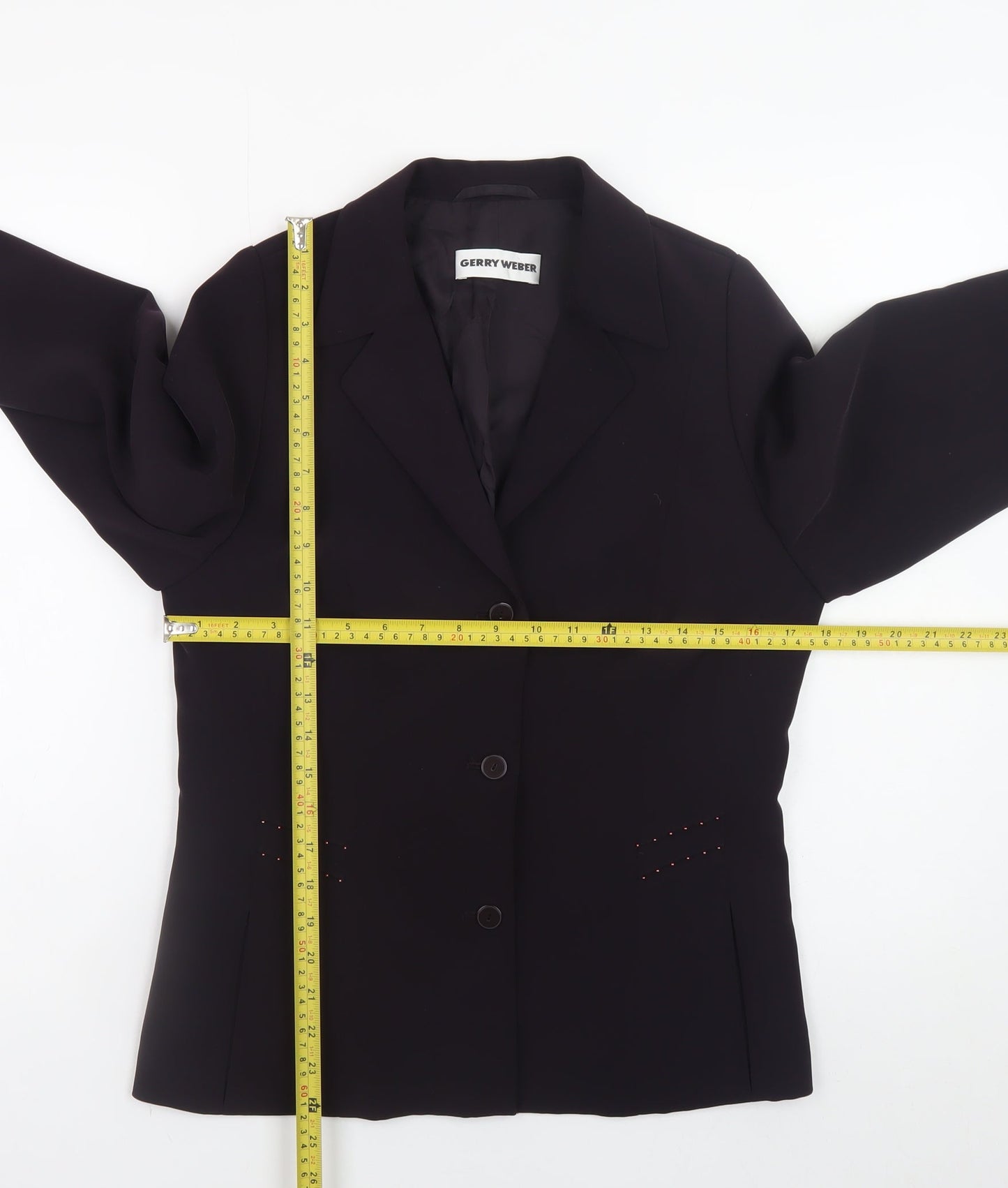 Gerry Weber Women's Black Size 12 Classic Polyester Blazer
