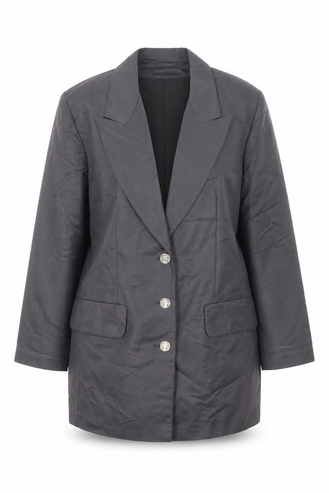 Tally Weijl Women’s Grey Long Blazer Jacket Size 14