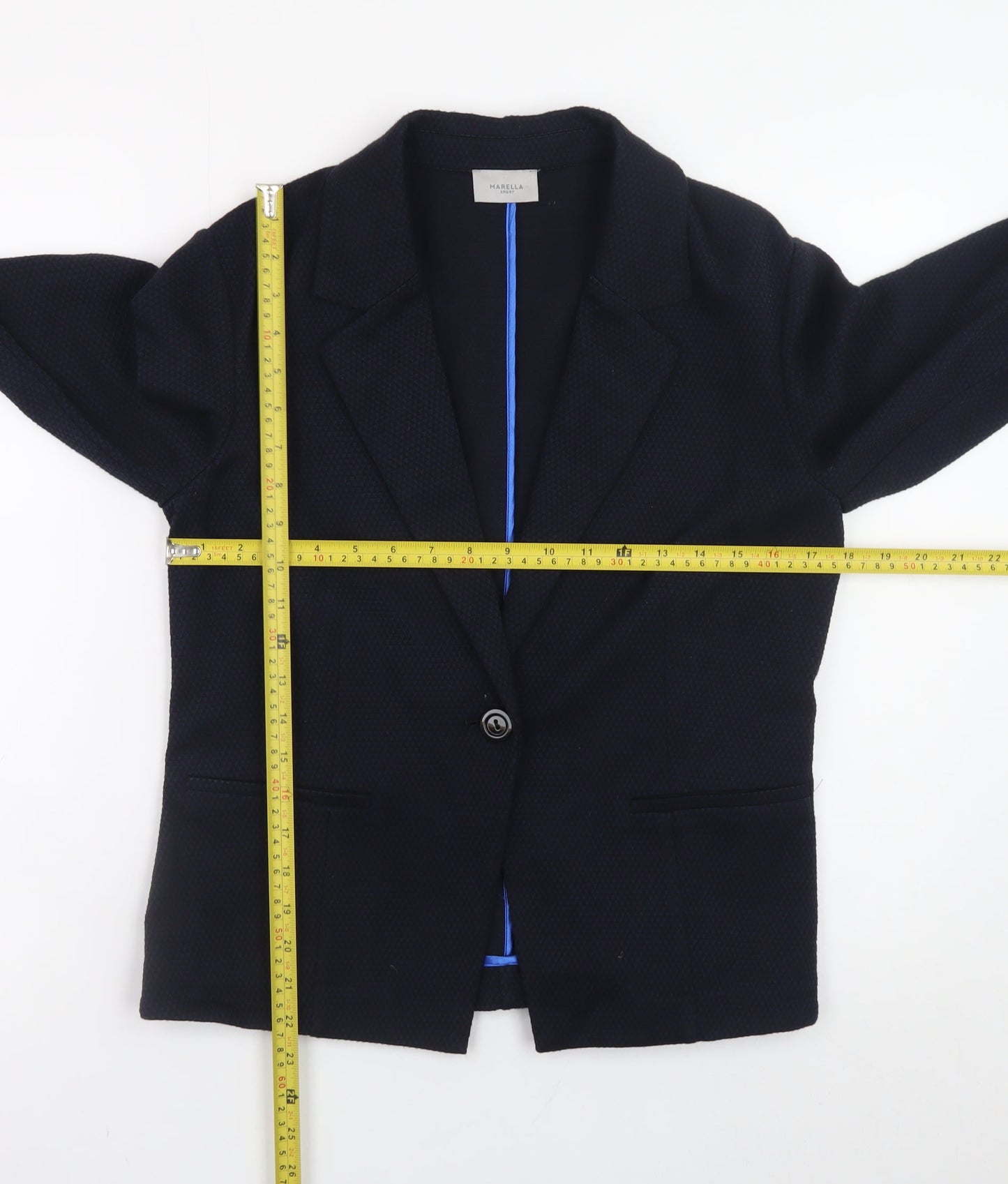 Marella Sport Women's Black L Jersey Blazer Jacket