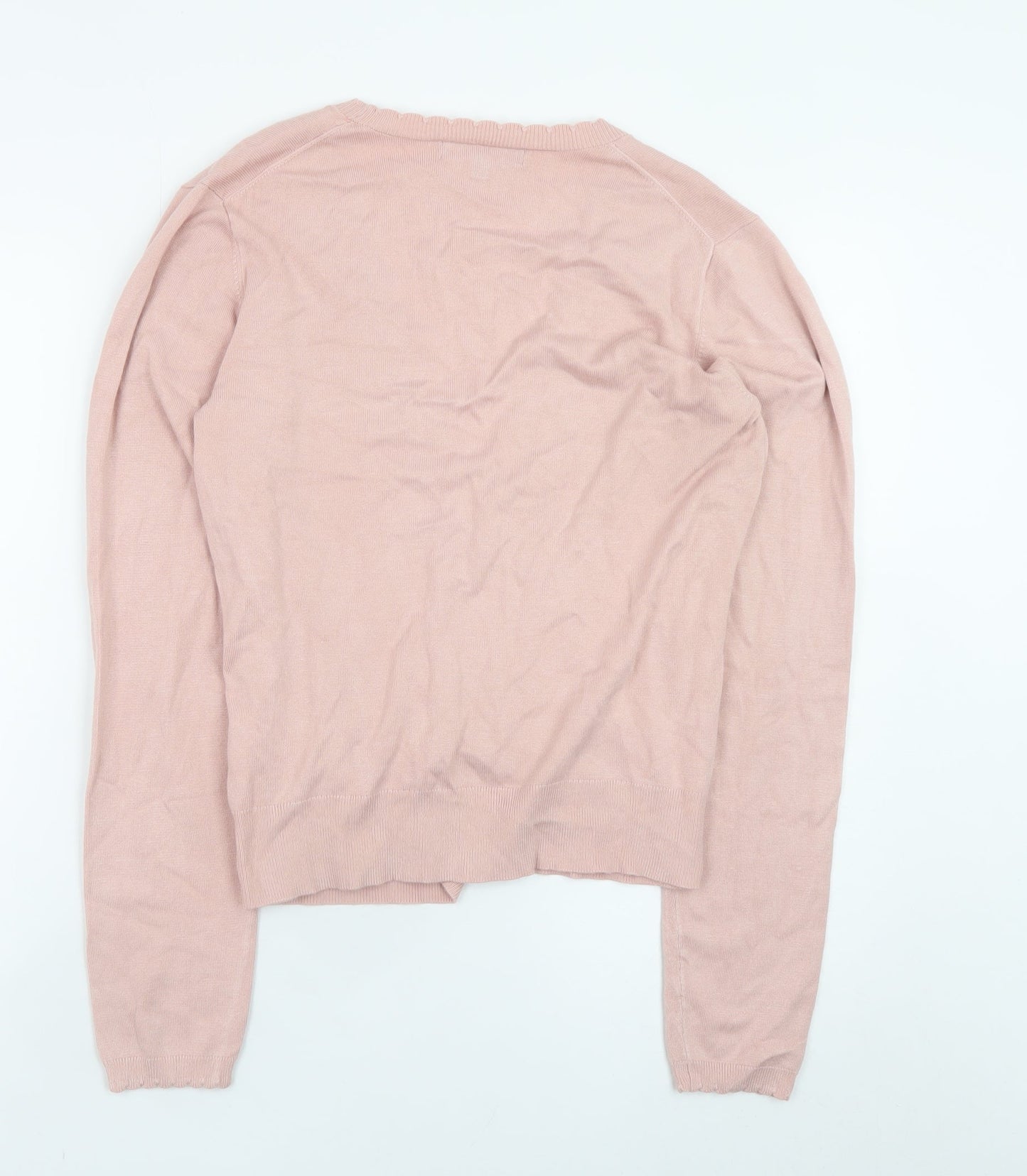Crew Clothing Women Pink Wrap V-Neck Jumper Size M
