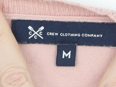 Crew Clothing Women Pink Wrap V-Neck Jumper Size M