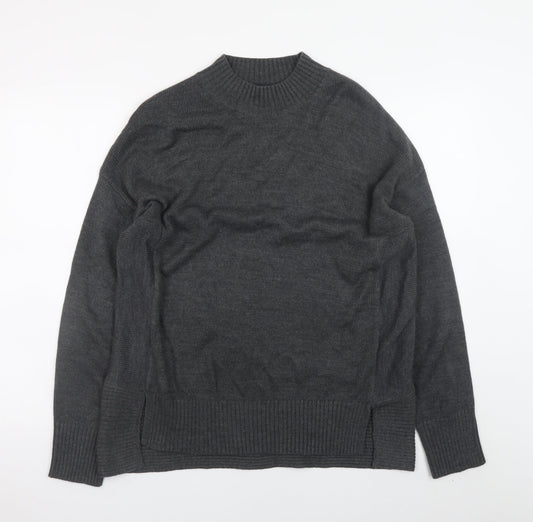 NEXT Women’s Grey Acrylic Mock Neck Long Sleeve Jumper Size 14