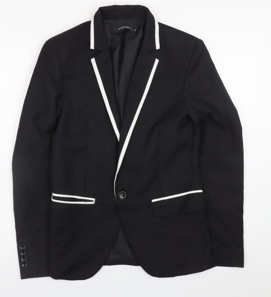 Paul Smith London Men's Black 38 Slim Fit Blazer White Trim Formal Jacket