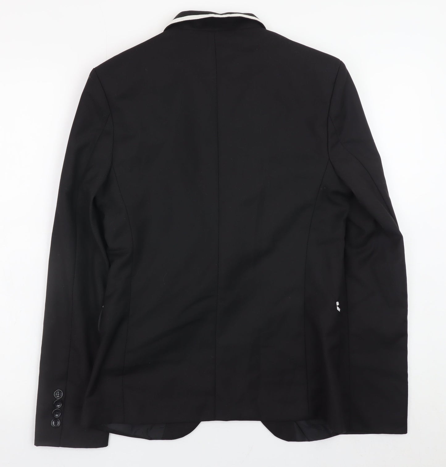 Paul Smith London Men's Black 38 Slim Fit Blazer White Trim Formal Jacket