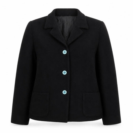 Liz Claiborne Women's Black Wool Blend Blazer Size 14 Classic Fit