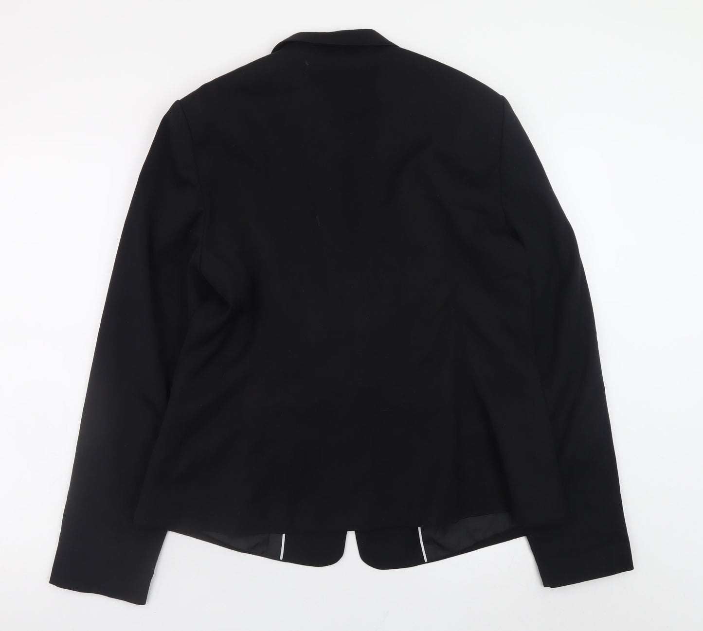 Tu Women Black Regular Fit Blazer Size 16 Lined Work Jacket