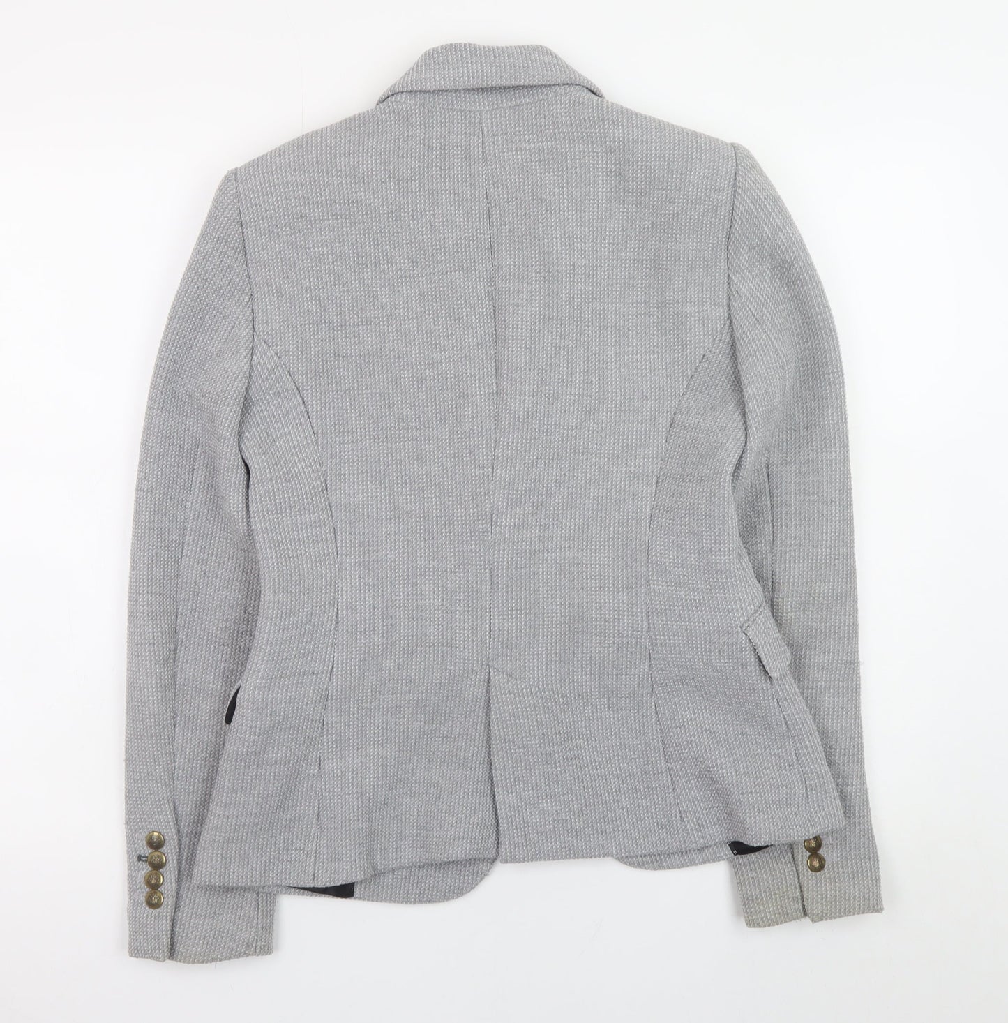 Zara Woman Grey Wool Blend Blazer Jacket Medium UK 12