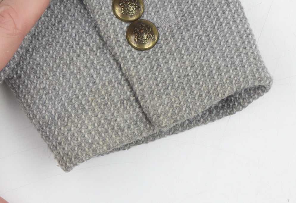 Zara Woman Grey Wool Blend Blazer Jacket Medium UK 12