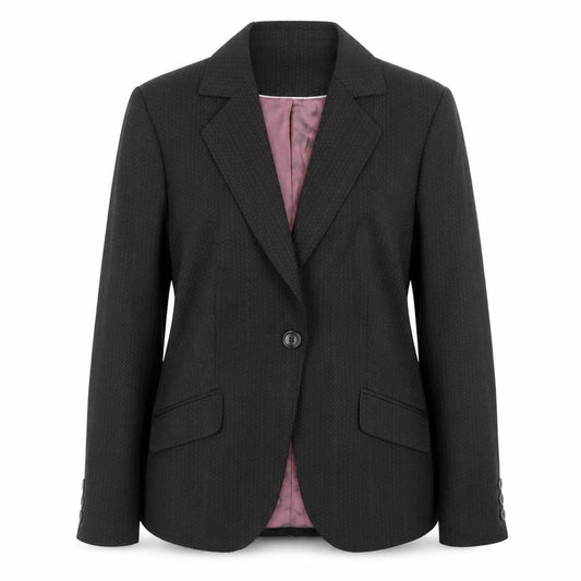 Next Womens Black Wool Blend Pinstripe Blazer Size 12