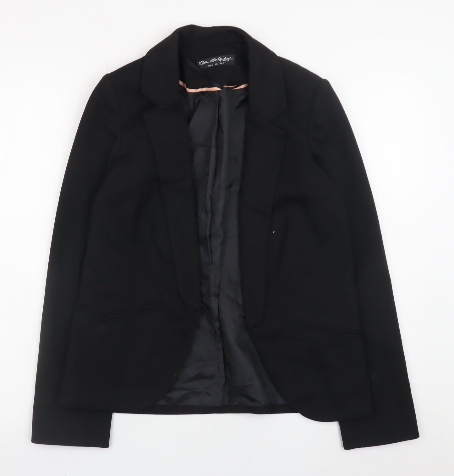 Miss Selfridge Women’s Black Blazer UK 10 Classic Work Jacket