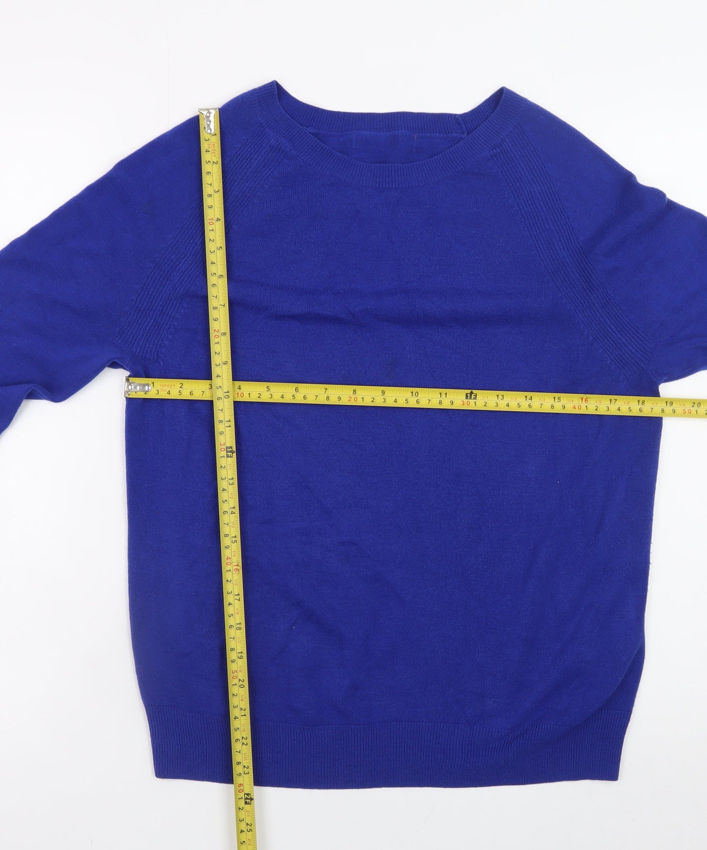Marks and Spencer Women’s Blue Acrylic Pullover Jumper Size 14