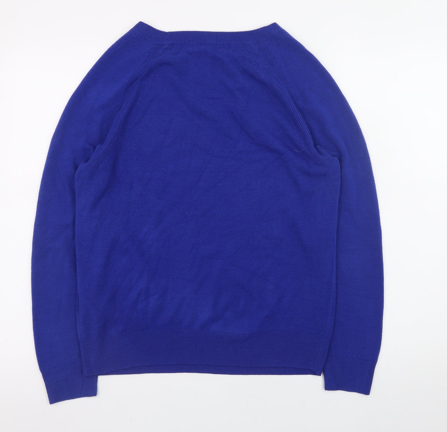Marks and Spencer Women’s Blue Acrylic Pullover Jumper Size 14