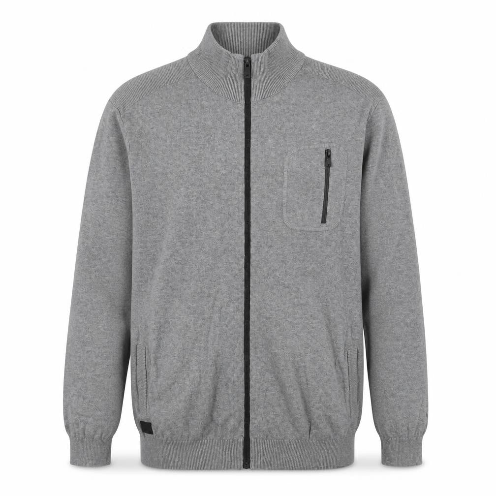 Dissident Men's Grey Full Zip Cotton Jumper XL