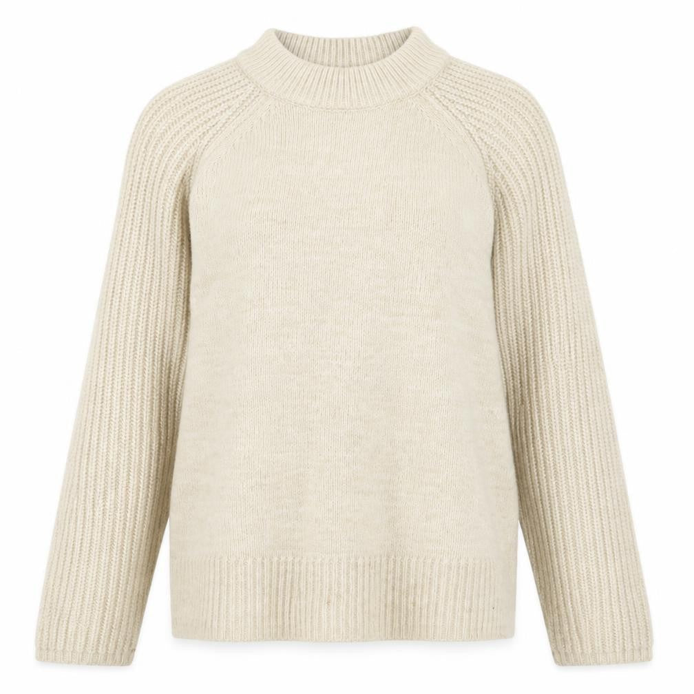 Marks & Spencer Womens Beige Medium Crew Neck Knit Jumper