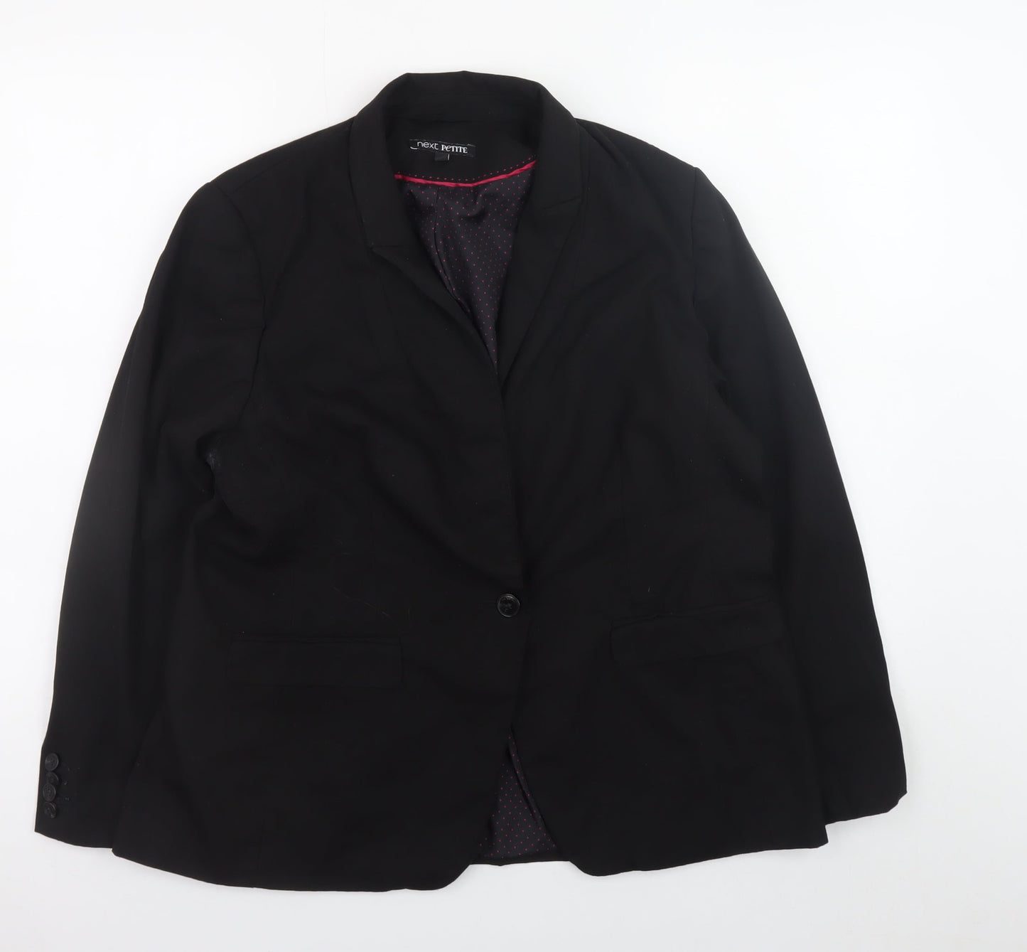 Next Petite Women's Black Blazer Jacket Size 18P Classic Formal Workwear