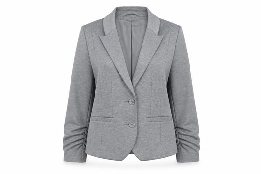 H&M Women’s Grey Blazer Size 14 Regular Fit Lined Jacket