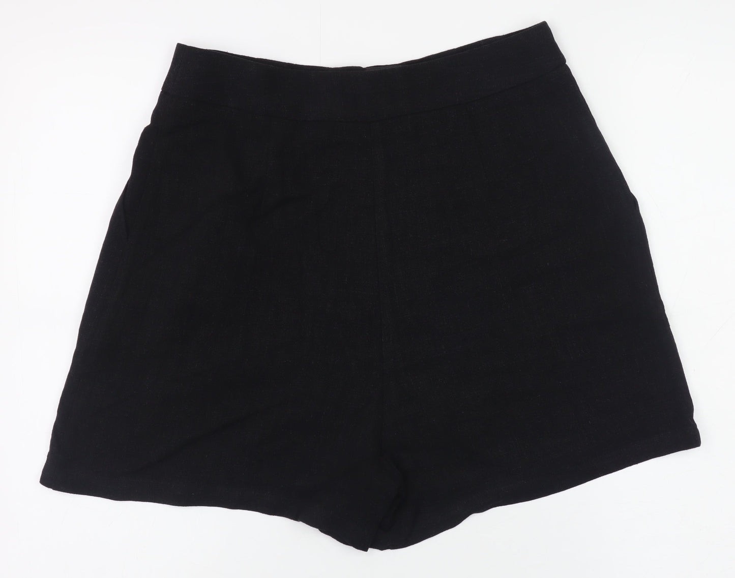 ASOS Women Black Size 10 High-Waist Chino Shorts