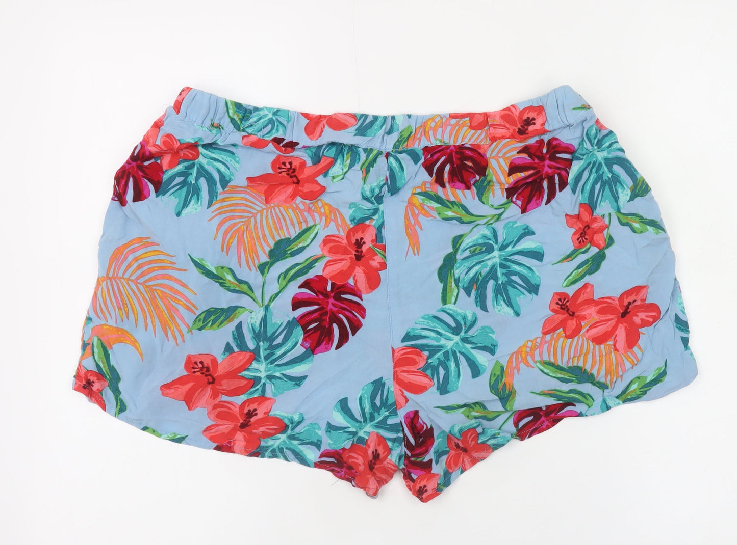 Red Herring Women's Multicoloured Floral Viscose Shorts Size 16