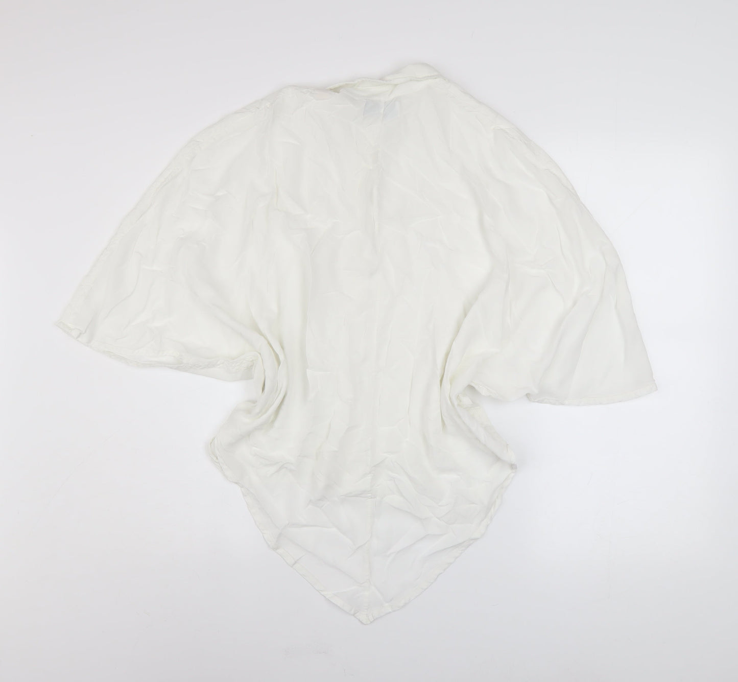 Diesel Women White Relaxed Kimono Button-Up Shirt Size S