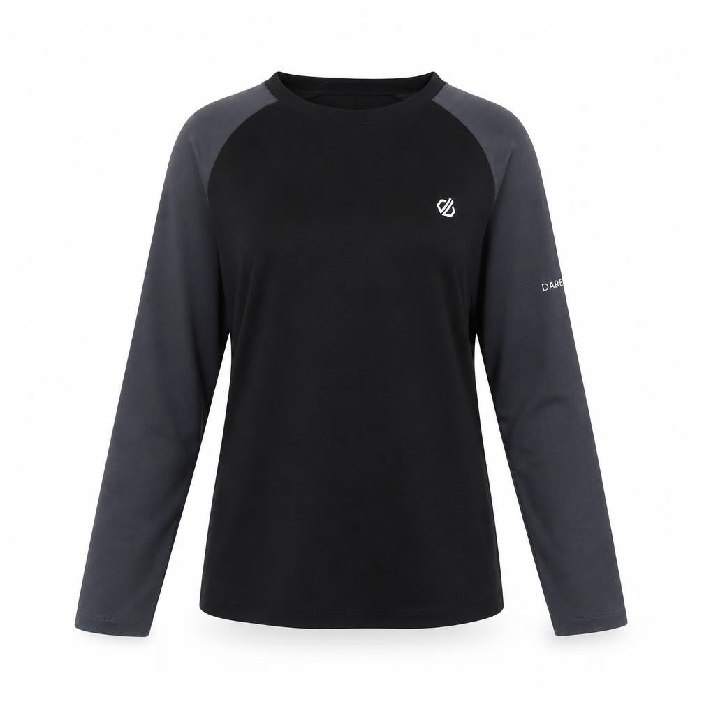 Dare 2b Womens Black Long Sleeve Polyester Active Top Size 14