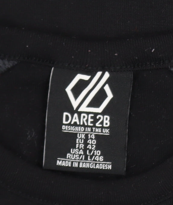 Dare 2b Womens Black Long Sleeve Polyester Active Top Size 14