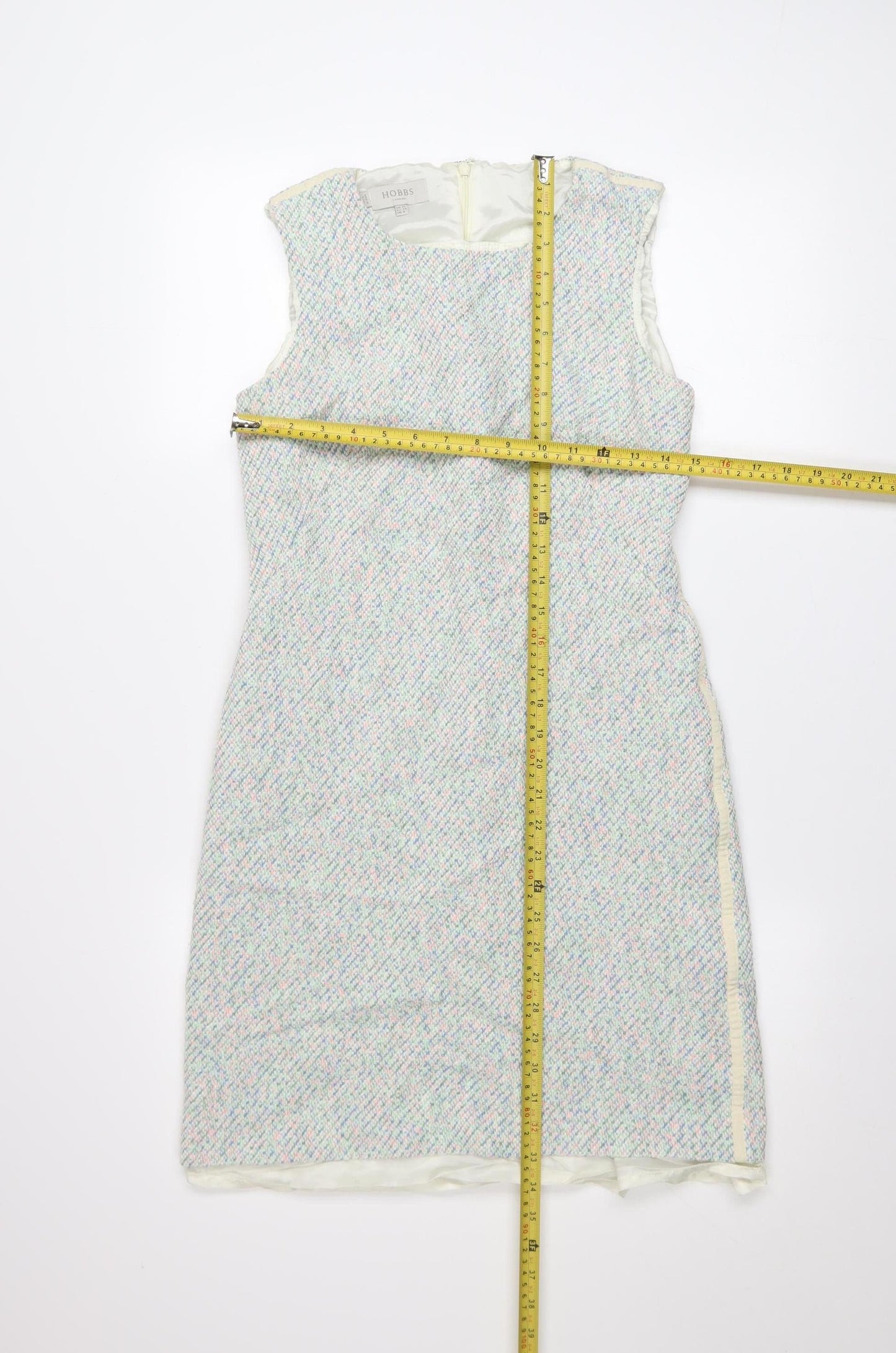 Hobbs Women Multicoloured Size 10 Shift Tweed Knee Length Dress