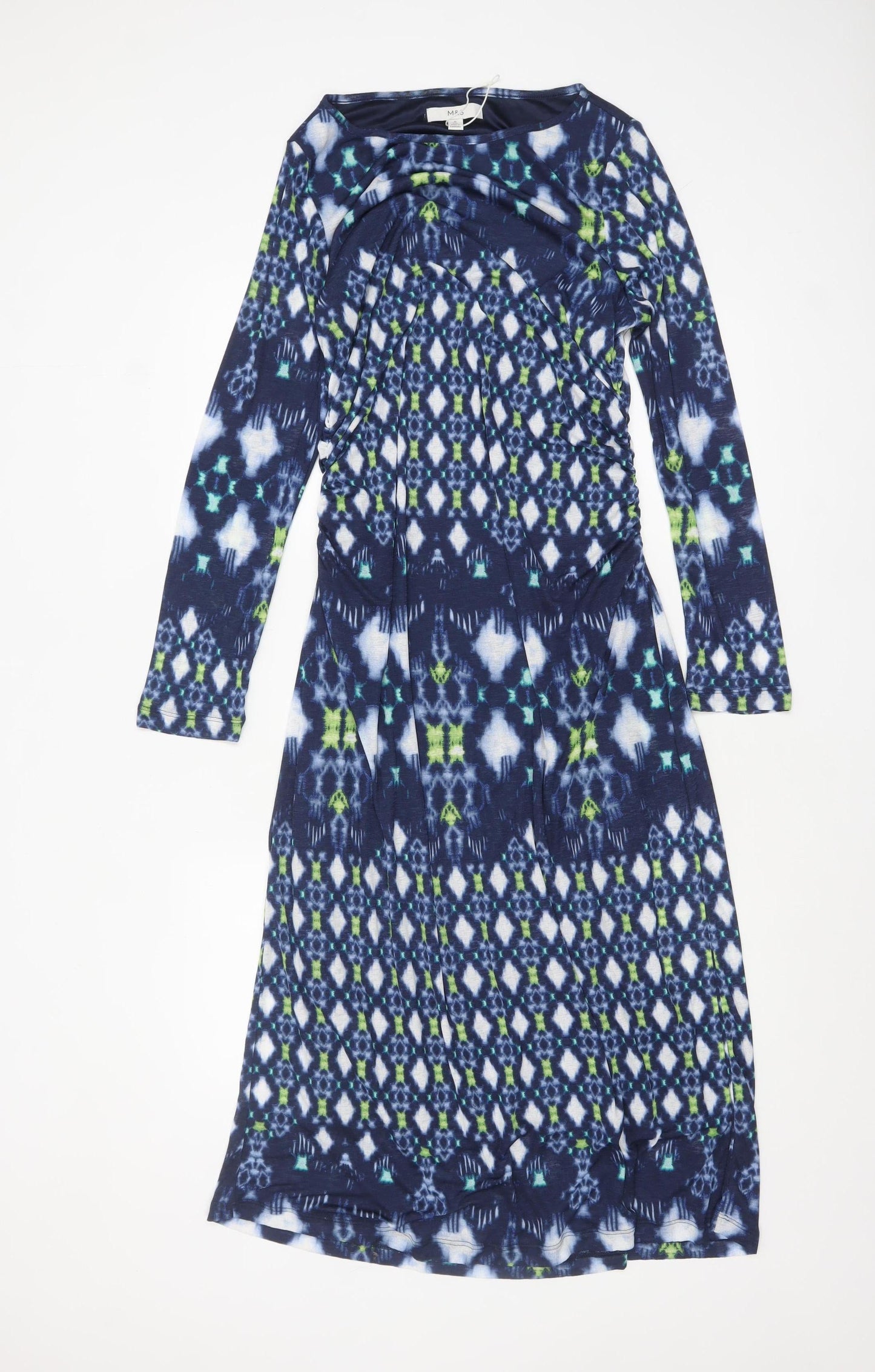 Marks and Spencer Women Blue Geometric Shift Dress Size 16