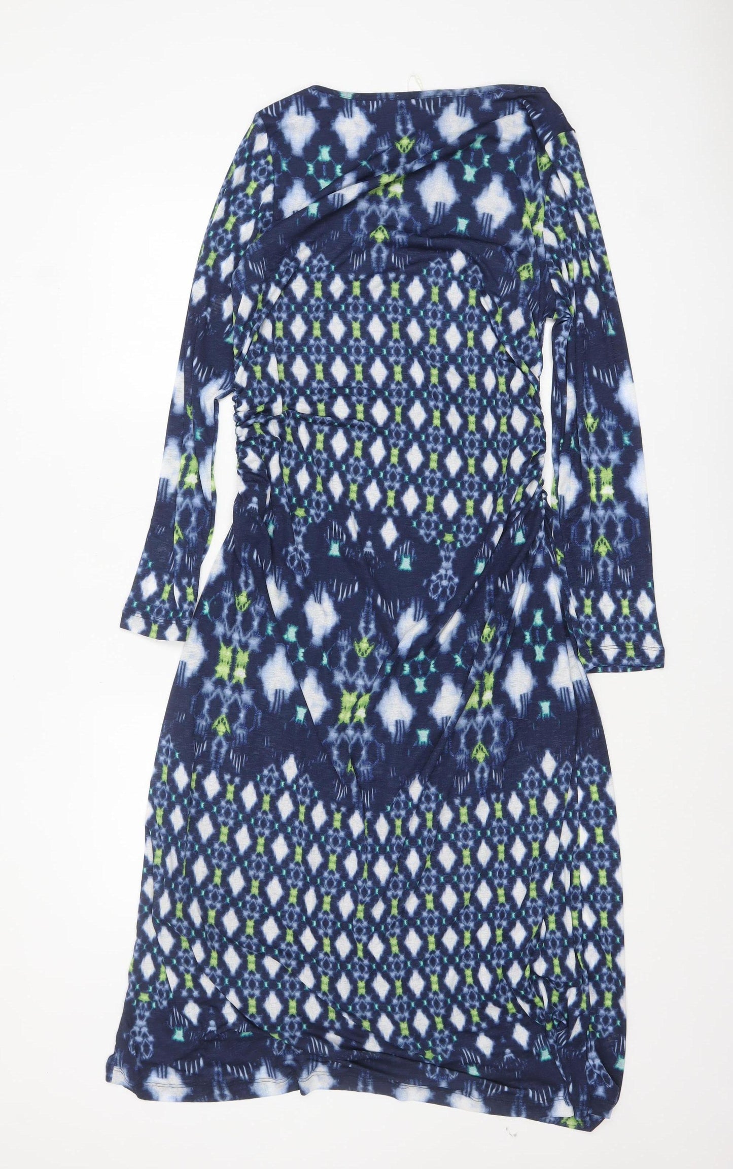 Marks and Spencer Women Blue Geometric Shift Dress Size 16