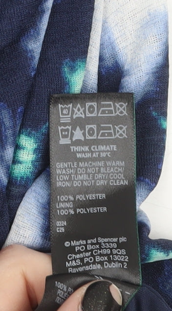Marks and Spencer Women Blue Geometric Shift Dress Size 16