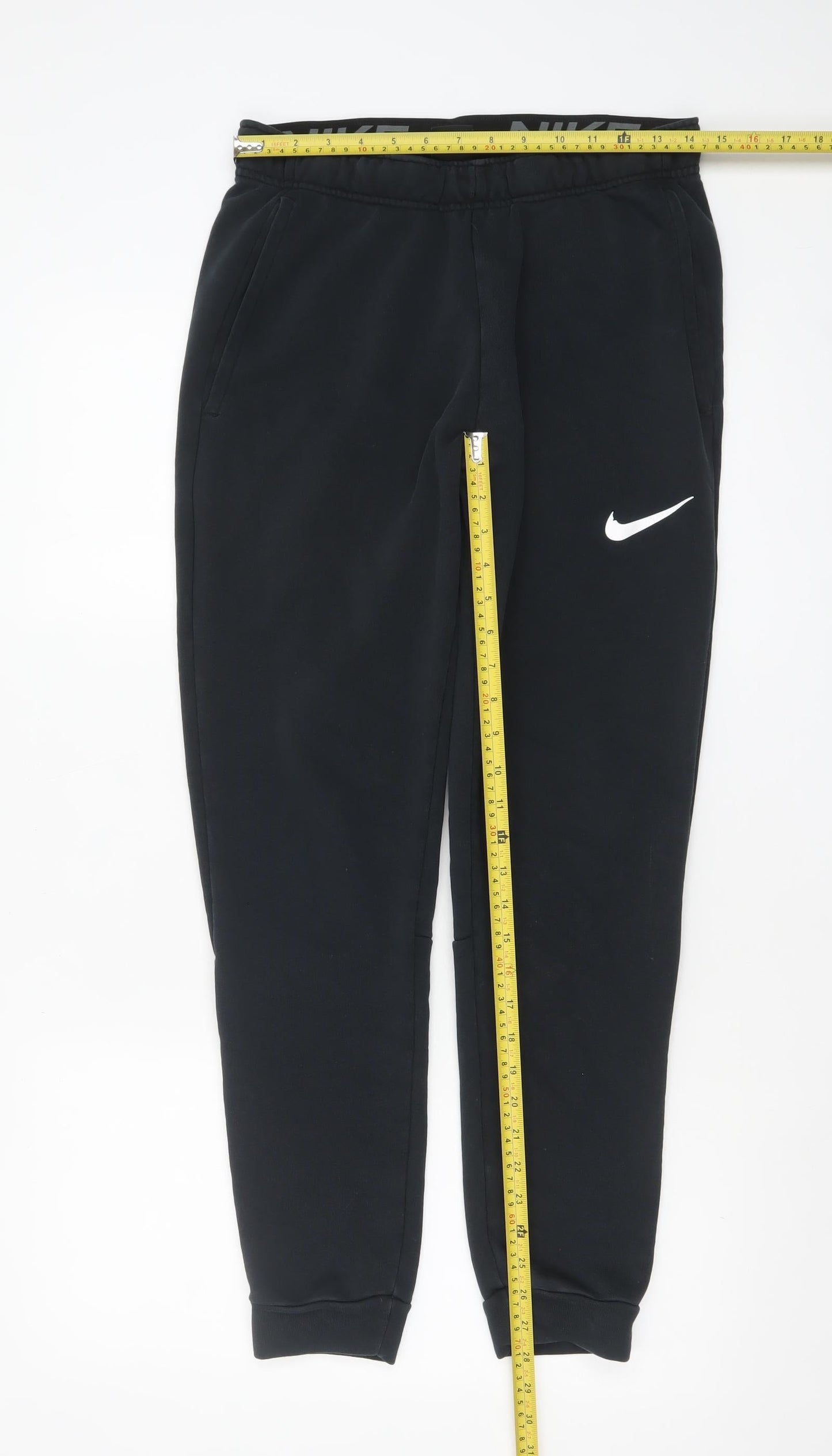 Nike Men's Black Dri-Fit Jogger Trousers Small Regular Fit