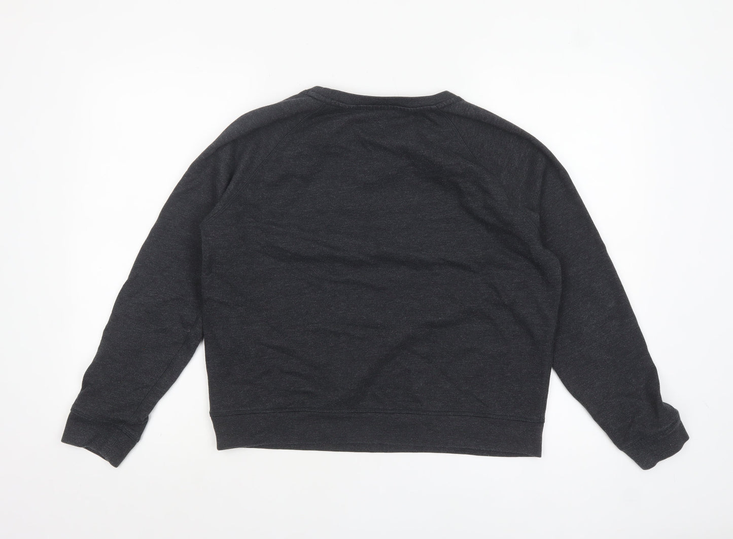 Levi's Women's Black Cotton Blend Logo Crew Neck Sweatshirt L