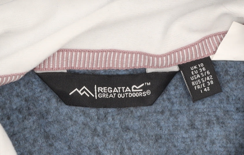 Regatta Great Outdoors Women's Blue Fleece Soft Shell Jacket UK 10