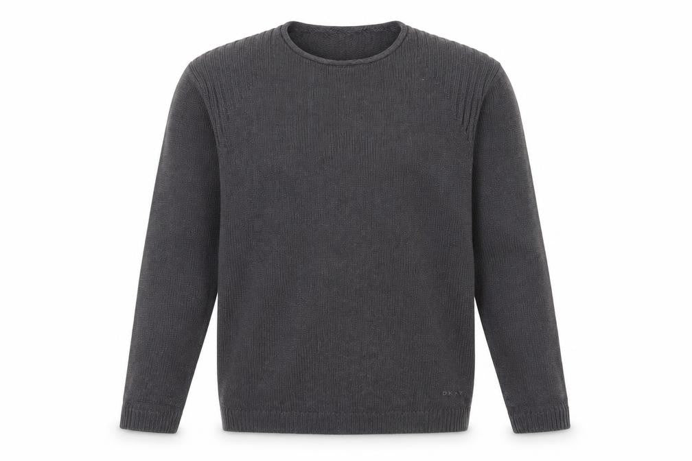 DKNY Men's Grey Cotton Crew Neck Pullover Jumper Size M
