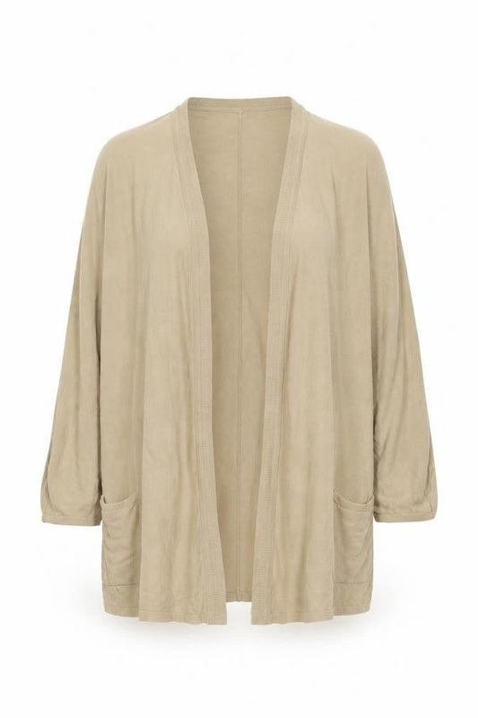 Monsoon Women Beige L Open Knit Long Sleeve Cardigan