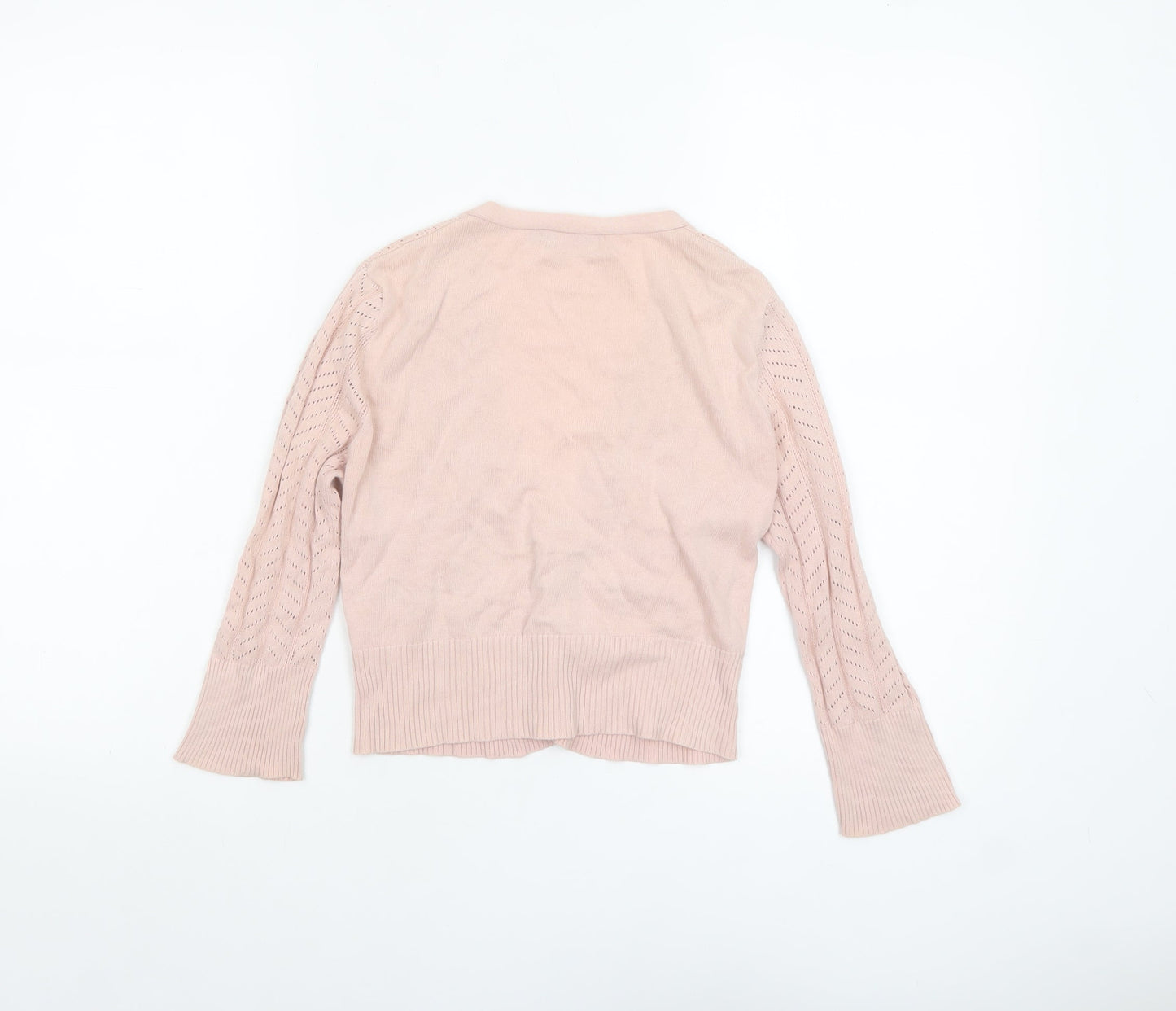 Mexx Women's Pink Cotton V-Neck Button-Up Cardigan Size S