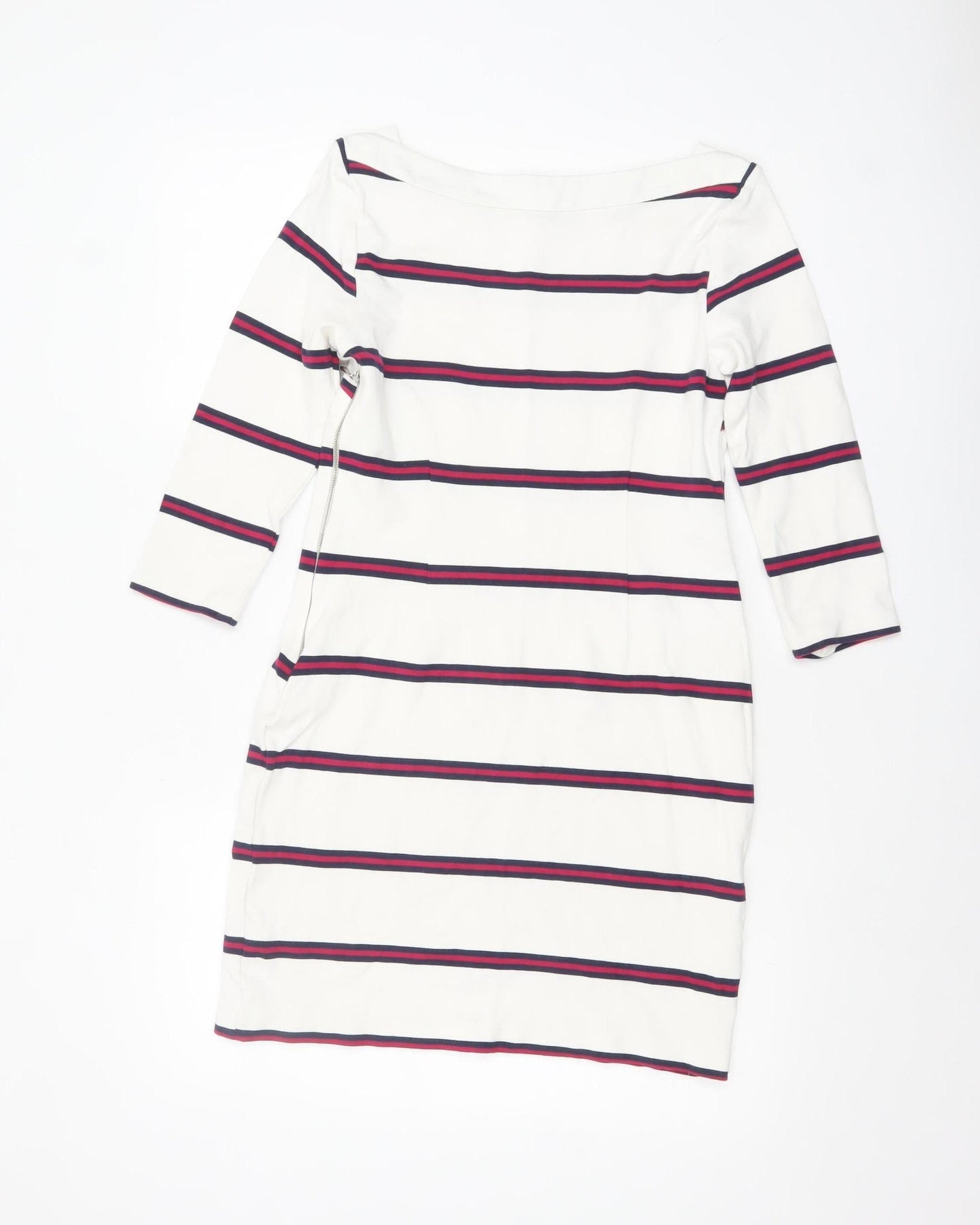 Banana Republic Women’s White Striped Shift Dress Size 8