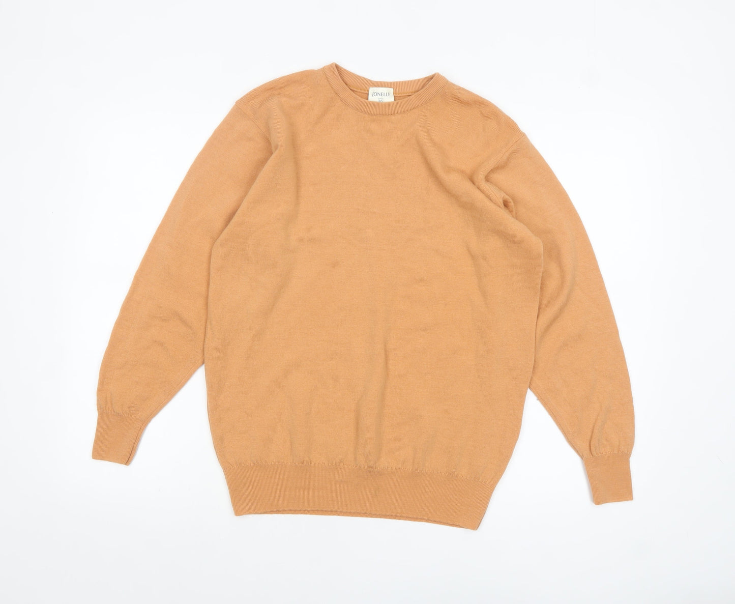 Jonelle Women's Beige Wool Crew Neck Jumper Size 16