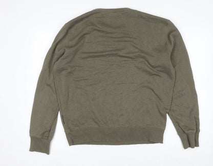 Additional front view of French Connection Men's Green L Pullover Sweatshirt Crew Neck