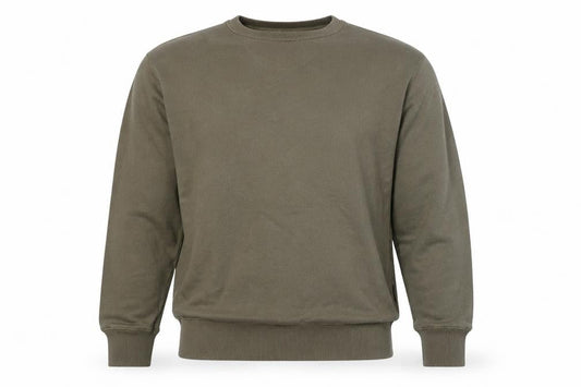 Front view of French Connection Men's Green L Pullover Sweatshirt Crew Neck