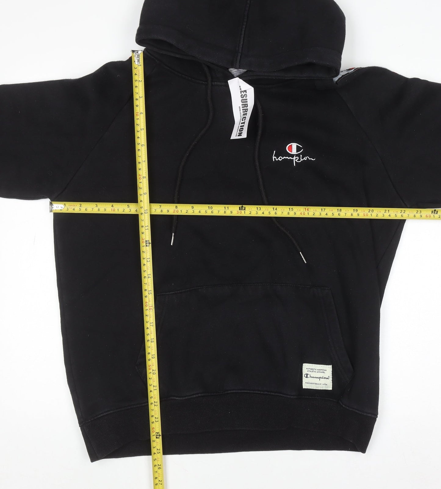 Champion Men's Black XL Pullover Hoodie Fleece Logo Sweatshirt