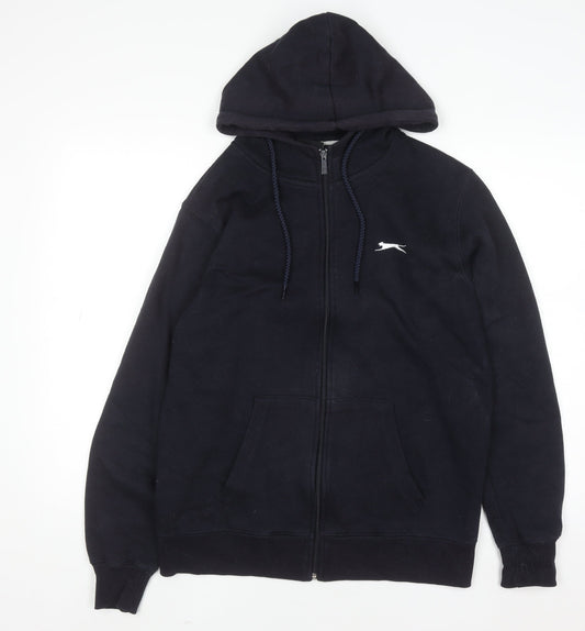 Slazenger Men’s Black Full Zip Hoodie Size M Fleece Sweatshirt