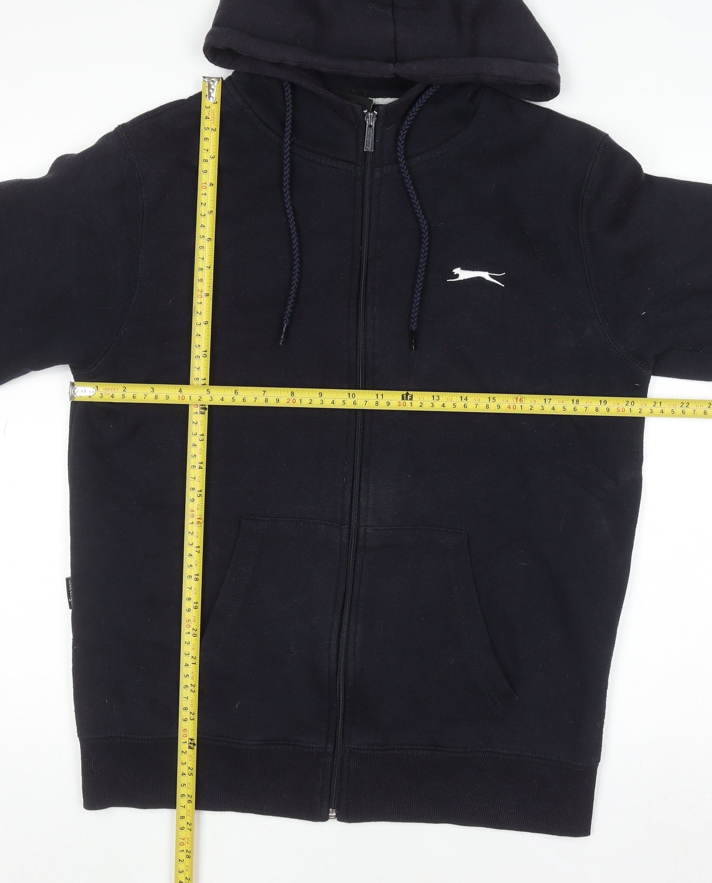 Slazenger Men’s Black Full Zip Hoodie Size M Fleece Sweatshirt