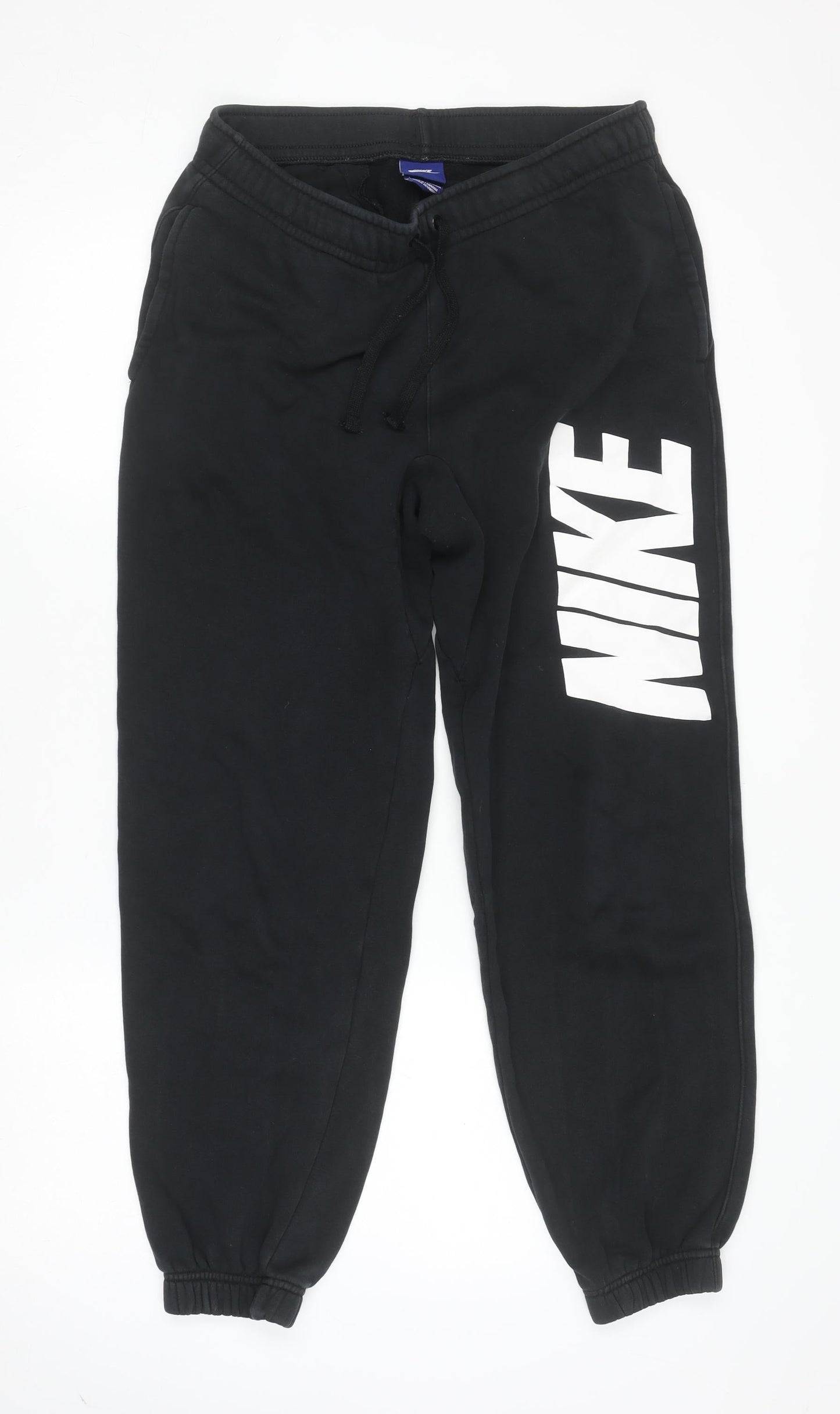 Nike Women Black Small Jogger Activewear Trousers Fleece Cotton Blend