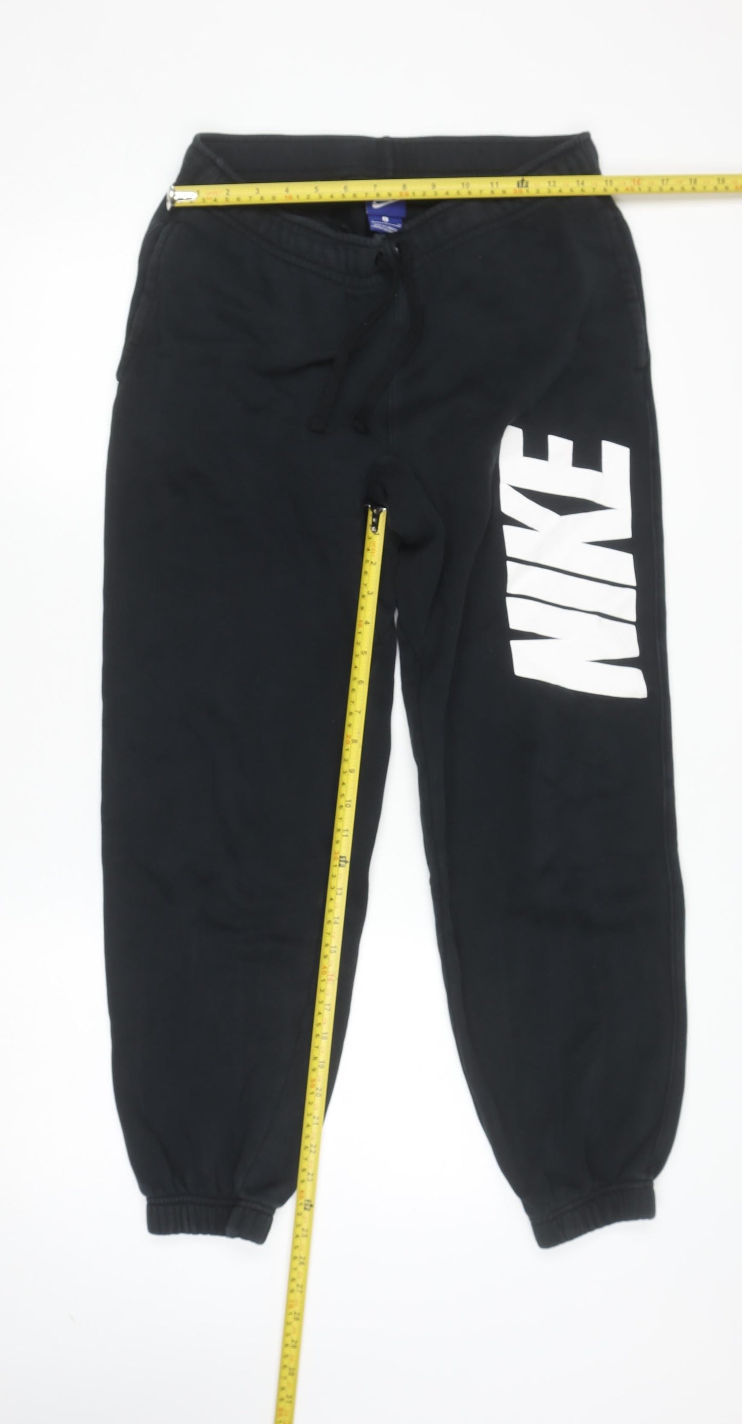 Nike Women Black Small Jogger Activewear Trousers Fleece Cotton Blend