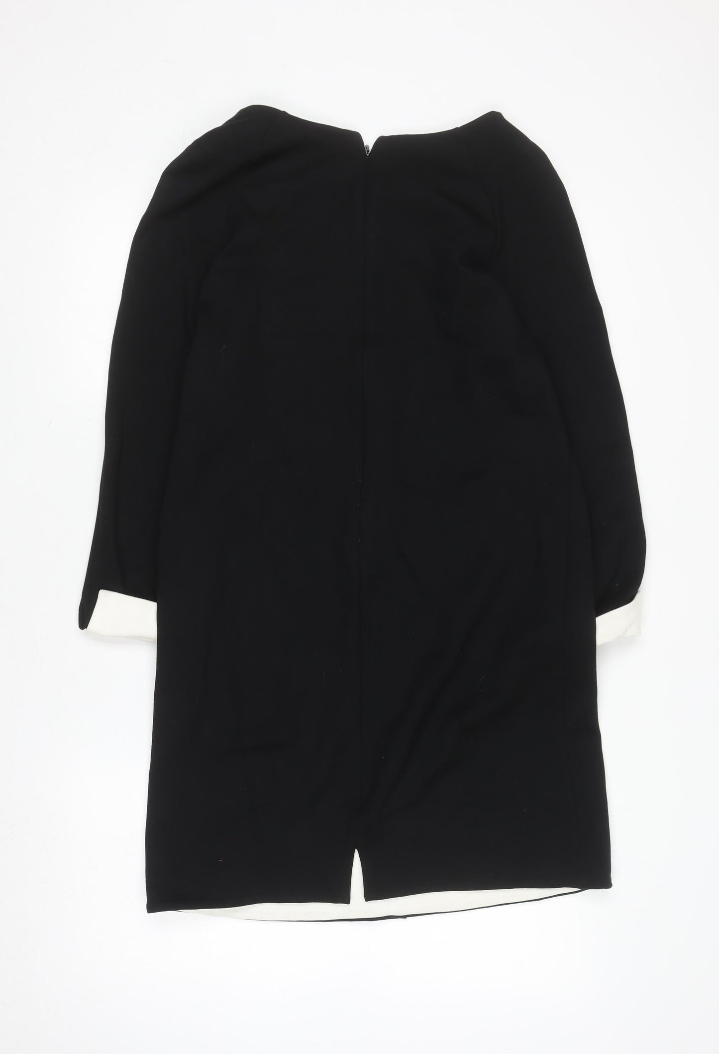 French Connection Women’s Black Shift Dress Size 8 3/4 Sleeve Workwear