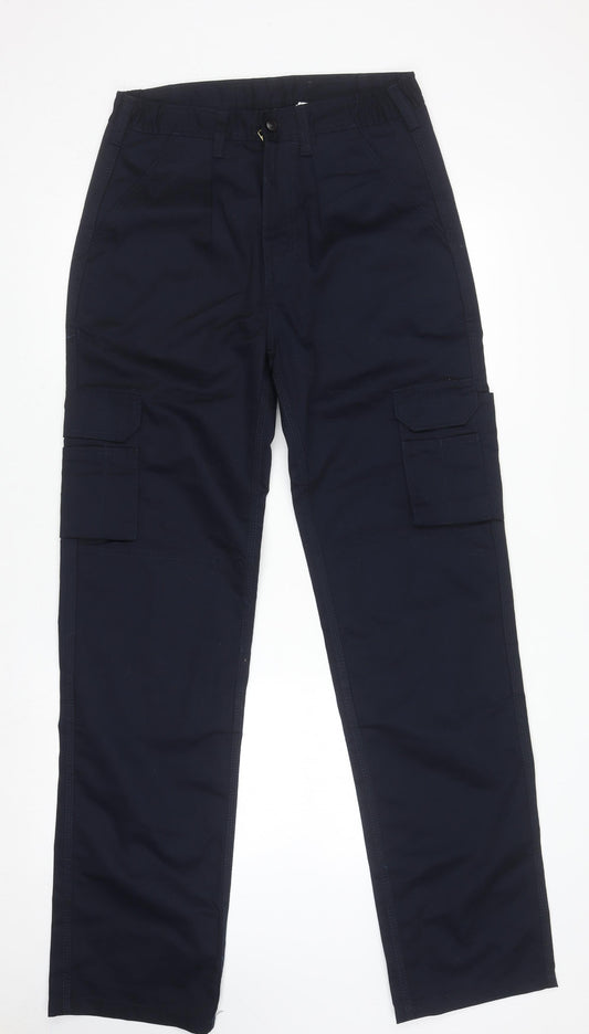 ORN Men's Navy Blue Cargo Work Trousers 32T Regular Fit