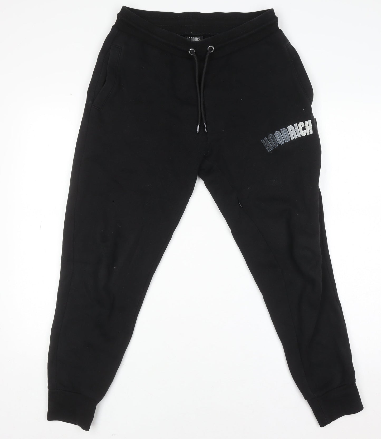 Hoodrich Men's Black Jogger Sweatpants S Regular Fit Fleece Drawstring