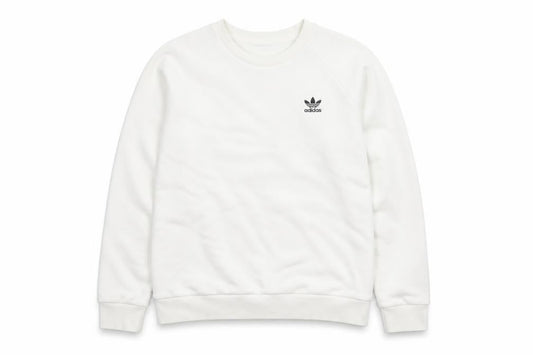 adidas Men’s White Crew Neck Pullover Sweatshirt Size S Regular Fit