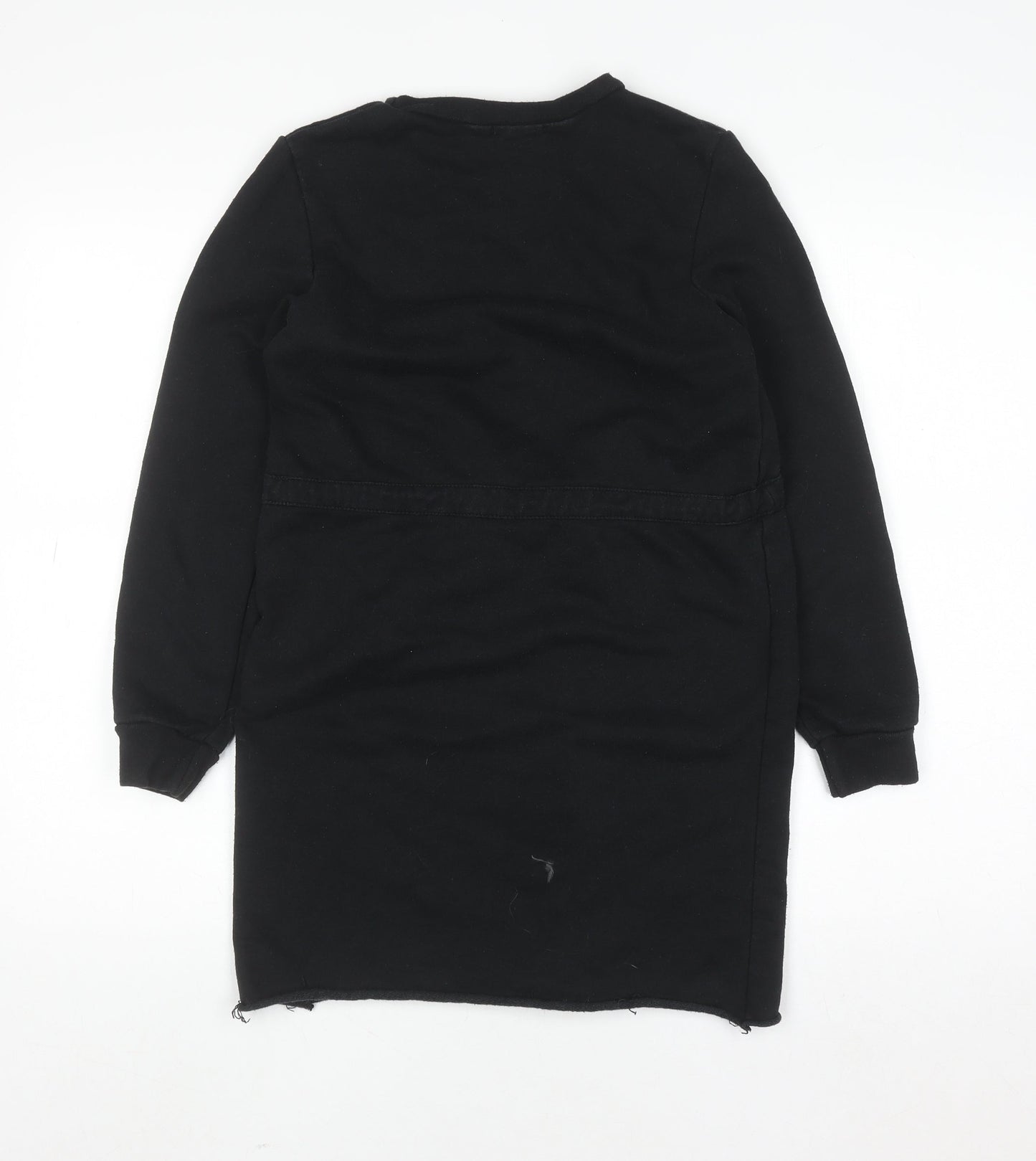 PrettyLittleThing Women Black Size 6 Long Sleeve T-Shirt Dress