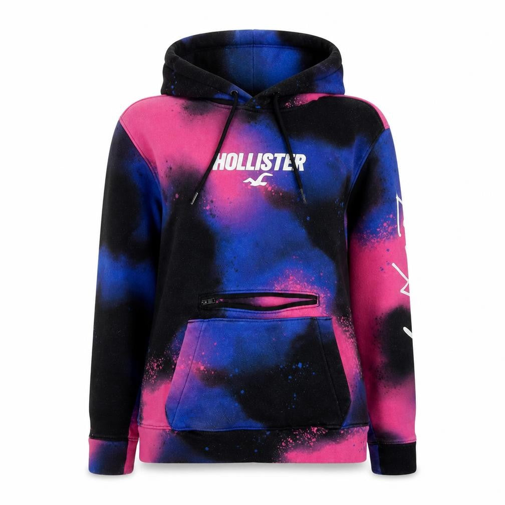 Hollister Womens XS Multicoloured Pullover Hoodie with Graphic Print